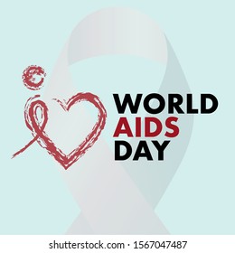 World Aids Day. Minimalist background with red ribbon and Luxury Style. Designed for web, banner, background, wallpaper, flyer, template, presentation, backdrop, etc. Suitable for your business.