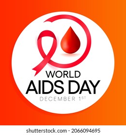 World AIDS day is observed every year on December 1st, This day brings attention to the growing number of people living long and full lives with HIV and to their health and social needs. Vector art
