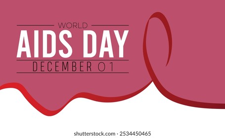 World AIDS Day is observed every year on December. Medical Healthcare Awareness concept. background, placard, banner template Vector illustration design.