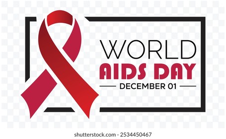 World AIDS Day is observed every year on December. Medical Healthcare Awareness concept. background, placard, banner template Vector illustration design.