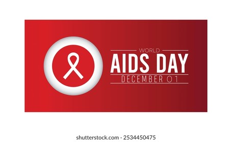World AIDS Day is observed every year on December. Medical Healthcare Awareness concept. background, placard, banner template Vector illustration design.