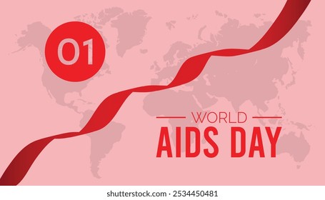World AIDS Day is observed every year on December. Medical Healthcare Awareness concept. background, placard, banner template Vector illustration design.