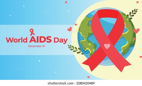 world aids day on december 01 business brochure flyer banner design horizontal template vector, cover presentation abstract, modern publication poster and flag-banner.