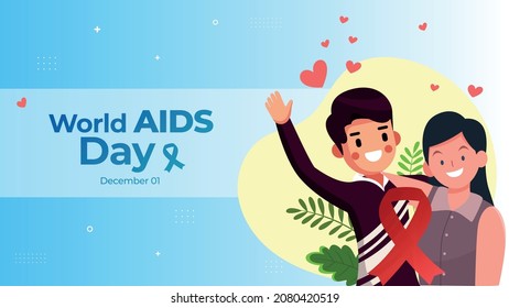 world aids day on december 01 business brochure flyer banner design horizontal template vector, cover presentation abstract, modern publication poster and flag-banner.