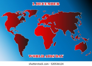World AIDS Day, The World Aids Day on map,