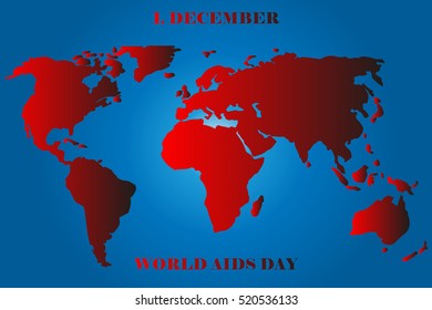 World AIDS Day, The World Aids Day on map,