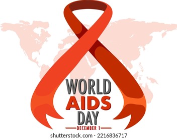 Ilustración del diseño del cartel del Día Mundial del SIDA