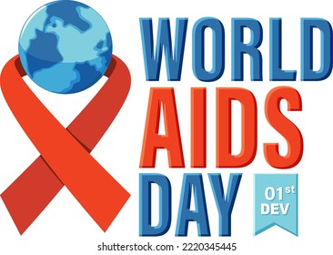 World AIDS Day Poster Design Illustration