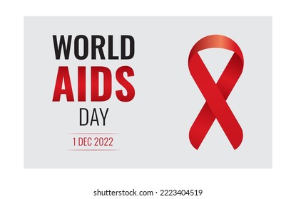World AIDS Day,  World Aids Day poster design with red shape, World Aids Day awareness poster, HIV concept banner 2023