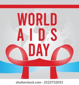 World aids day poster design illustration.