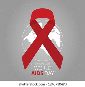 World aids day poster layout design, vector illustration