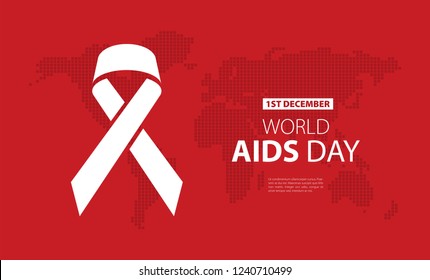 World aids day poster layout design, vector illustration
