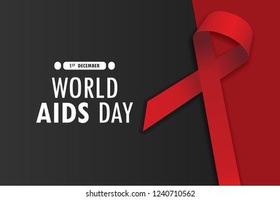 World aids day poster layout design, vector illustration