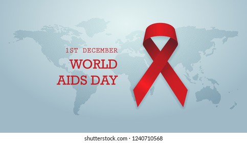 World aids day poster layout design, vector illustration