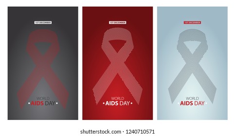 World aids day poster layout design, vector illustration