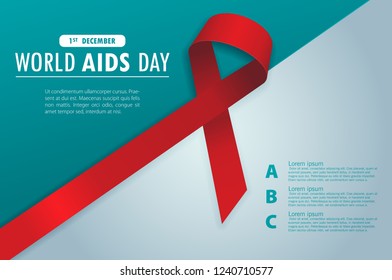 World aids day poster layout design, vector illustration