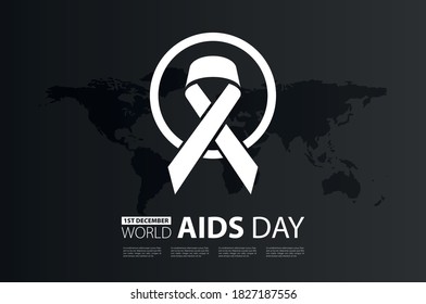 World aids day poster layout design, vector illustration