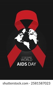 World aids day poster layout design, vector illustration