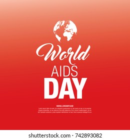 world aids day poster layout design, vector illustration