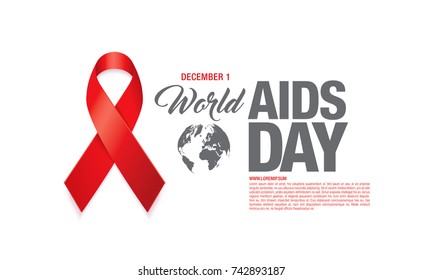 world aids day poster layout design, vector illustration