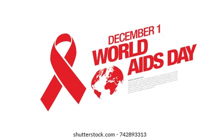 world aids day poster layout design, vector illustration