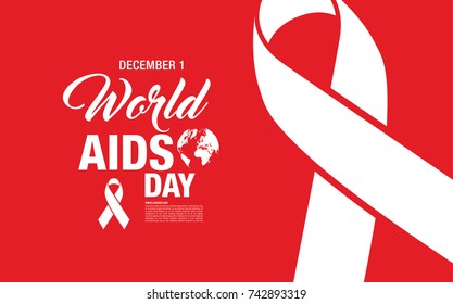 world aids day poster layout design, vector illustration