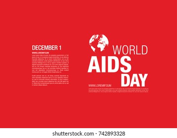 world aids day poster layout design, vector illustration