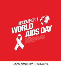world aids day poster layout design, vector illustration