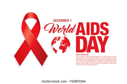 world aids day poster layout design, vector illustration