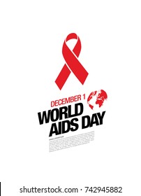 world aids day poster layout design, vector illustration