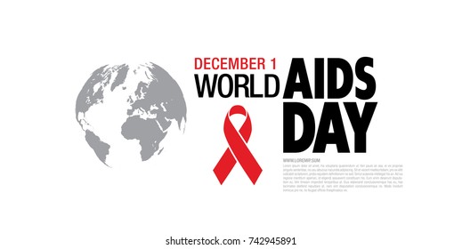 world aids day poster layout design, vector illustration