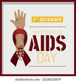 Afiche del Día Mundial del SIDA con Asistencia para los enfermos