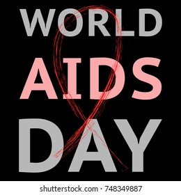 World AIDS Day poster. Vector illustration