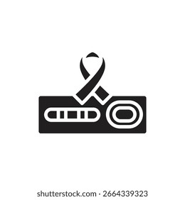 Día Mundial del SIDA Ilustración vectorial de iconos llena de prueba rápida