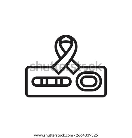 World AIDS Day Rapid Test Outline Icon Vector Illustration