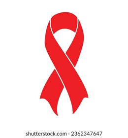 World AIDS Day Red Ribbon icon vector design