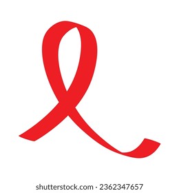 World AIDS Day Red Ribbon icon vector design