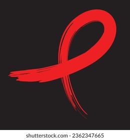 World AIDS Day Red Ribbon icon vector design