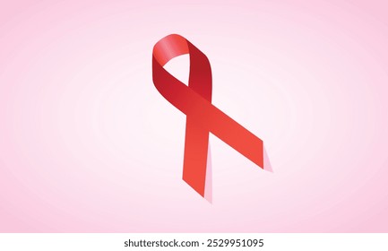 Ilustración vectorial de cinta roja del Día Mundial del Sida