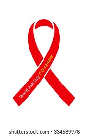 World AIDS day, red ribbon