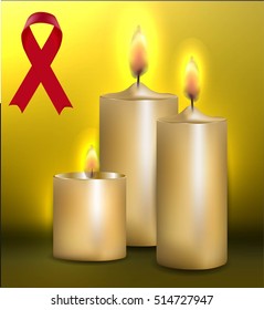 World AIDS day, Aids red ribbon