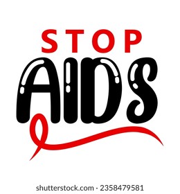 World aids day with ribbon poster design vector illustration.