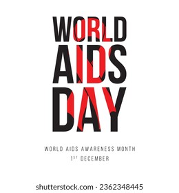World aids day with ribbon vector  design illustration
