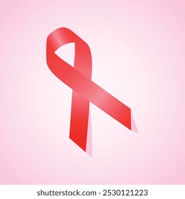 World Aids day Ribbon vector illustration Red Color