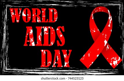 World AIDS Day slogan. Stop AIDS/HIV spread in the world