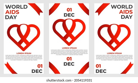world aids day social media stories collection design