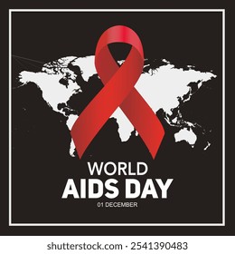 World AIDS Day Social Media Template Background.