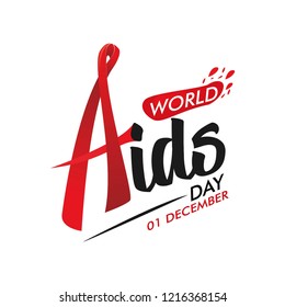 World Aids Day Square Greeting Vector Design for social media posting, meme, sticker, background, profile photo, poster vector design with red ribbon awareness. December 1 international day
