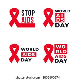 World aids day sticker collection