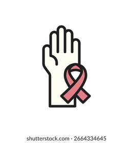 World AIDS Day Support Icon Vector Illustration